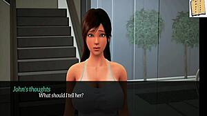 in my new family episode 89, the redhead amateur explores her big tits in this cartoon game.