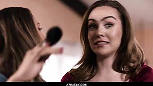 Can't decide on ass or tribbing in lesbian lingerie scene