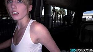Blonde Teen Riley Reynolds Humiliated in Wild 305Bus Fuck