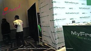 Lexi Mansfield walks the AVN Expo 2020 as the girl next door in lingerie.