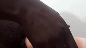 My pussy toy made me cum twice with this huge black cock dildo