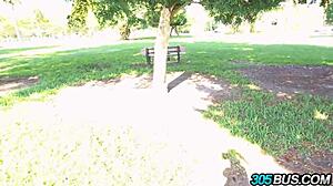 Tiny teen Veronica Rodriguez surprises with taking multiple cocks publicly on the bus.