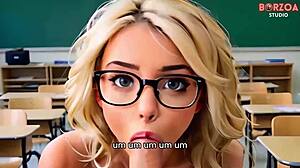 Teacher fucks teen in outfit.