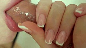 Stepsister's tongue on my foreskin feels so good