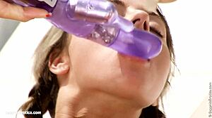 I love watching Christie and Daria play with toys outdoors, licking passionately