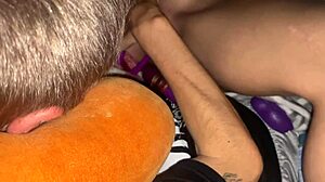 shy teen denied orgasm with deep big dildo in reality