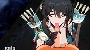 ruan mei in anime hentai style 😍