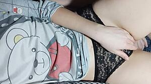 he lay down behind me, pulled my panties down, and fucked my tight pussy 😍