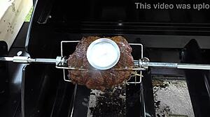 Kiwi milf slut gets temperature probe up her ass after master checks meat 😈