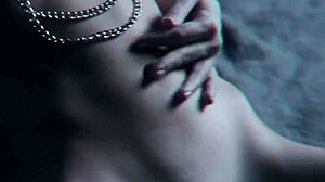 Caged Teen 18+ Teases with Big Natural Tits During Solo Masturbation