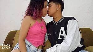 Watch these horny lovers squirt in doggy style!