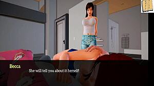 in my new family episode 89, the redhead amateur explores her big tits in this cartoon game.