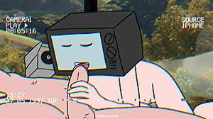 TV Woman And Cameraman In Cartoon Anime Animation