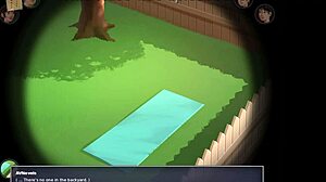 Hey in Summertime Saga 4 we're watching sexy Jamie in the shower