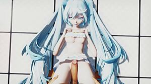 i'm fingering miku in this wet photoshoot by the pool, teasing her in anime hentai