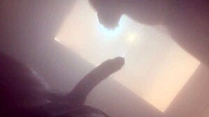 wife caught giving risky blowjob in public bar with huge cock