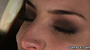 Unusual Centerfold Swallows Jizz Load on Her Face! She Eats Every Drop in Wild Bukkake POV!