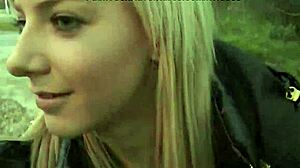 Girl Teasing in Alley