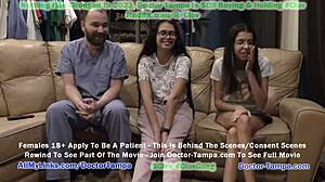 Doctor Tampa Conducts Angel Santana's Gyno Exam with Nurse Aria