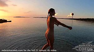 I love watching nude fire dancing on the beach at sunset