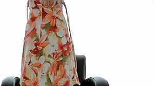 beauty enjoys solo play with dildo