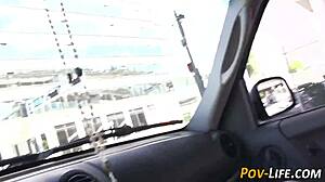 sucking pov teen 18+ gets cumshot on ass and handjob