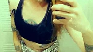 Look at this miniskirt tranny showing her cock.