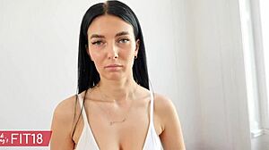 Latvian Simon Kitty with big natural tits rides in POV