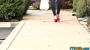 busty milf toys pussy pov