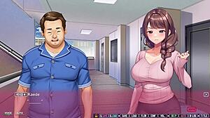 Wife's pussy transformed into creampie while husband is away in anime hentai game part 9 english subtitles