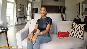 Amateur black Beyonce fan girl fucked for fame in casting