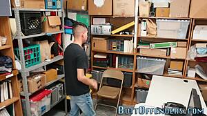 Can you believe this gay teen blowing and riding the cop's huge cock?