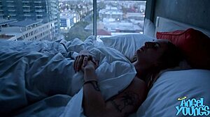 imagine waking up next to big titty blonde angel young and her fucking you like this