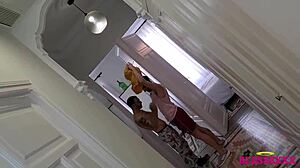 Detailed encounter with neighbor Drew Dixon and Koldo Goran in the elevator