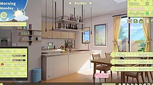 summer clover harem hentai game ep 6 the big blonde step sister rides my giant cock at night