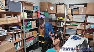 Teen gets anal and oiled sex in police scenario.