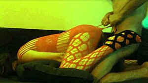 Clothed white milf fucking in red panty.