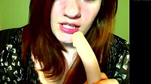redhead chubby webcam girl gives instructions