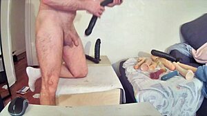 Solo gay amateur stroking himself intensely with hard pleasure!