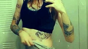 Look at this miniskirt tranny showing her cock.