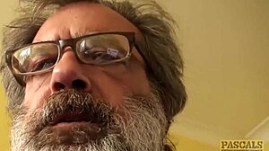 brooklyn blue, busty british, bound in bondage for domination sex and blowjob ending in cum