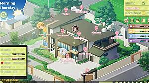 summer clover harem hentai game ep 6 the big blonde step sister rides my giant cock at night