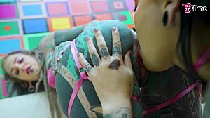 pornstars with big asses in anal lesbian action