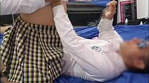 Student fucks professor for better grades, loving his athletic body.