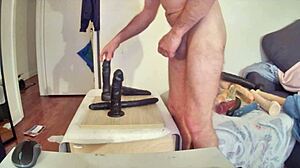 Solo gay amateur stroking himself intensely with hard pleasure!