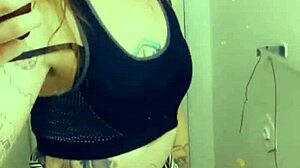 Look at this miniskirt tranny showing her cock.