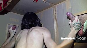 Stranger holes explored in interracial blowjob