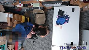 Teen gets anal and oiled sex in police scenario.