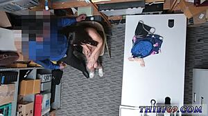 Teen gets anal and oiled sex in police scenario.