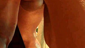 A shemale character in a cartoon pmv animation.